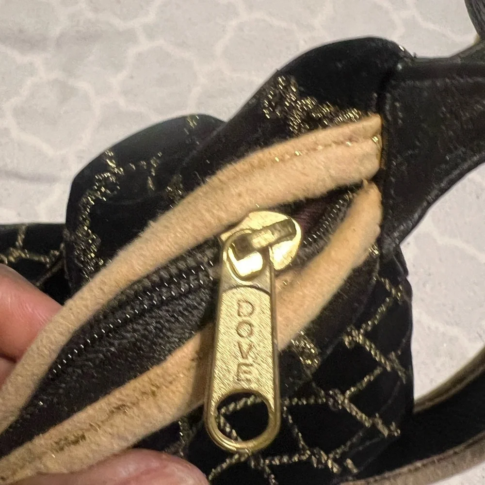 Elegant Black‎ and Gold Women's Shoulder Bag